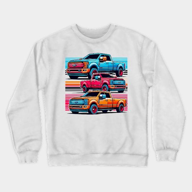 Ford F350 Crewneck Sweatshirt by Vehicles-Art